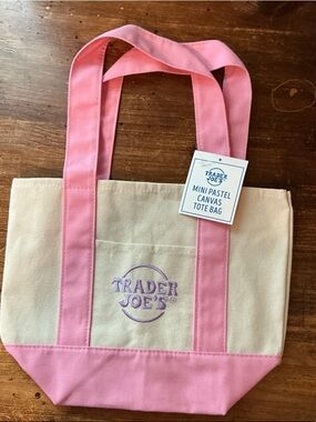 Trader Joe’s Mini Pastel Canvas Tote Bag